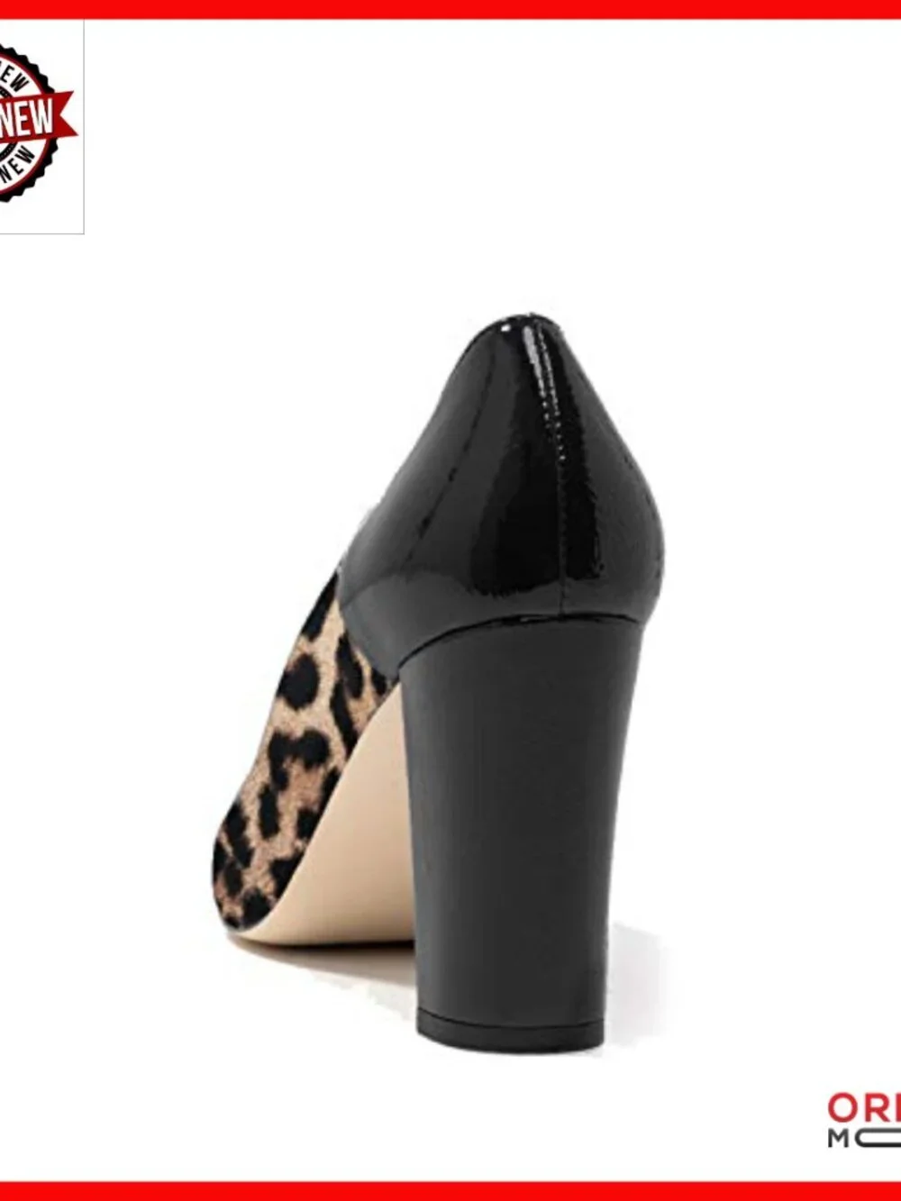 Chunky Block Heel Fringed Pumps, Suede Patent Leather Patchwork, Slip-On Loafers